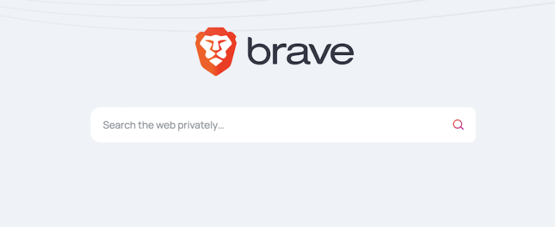 Brave search engine page